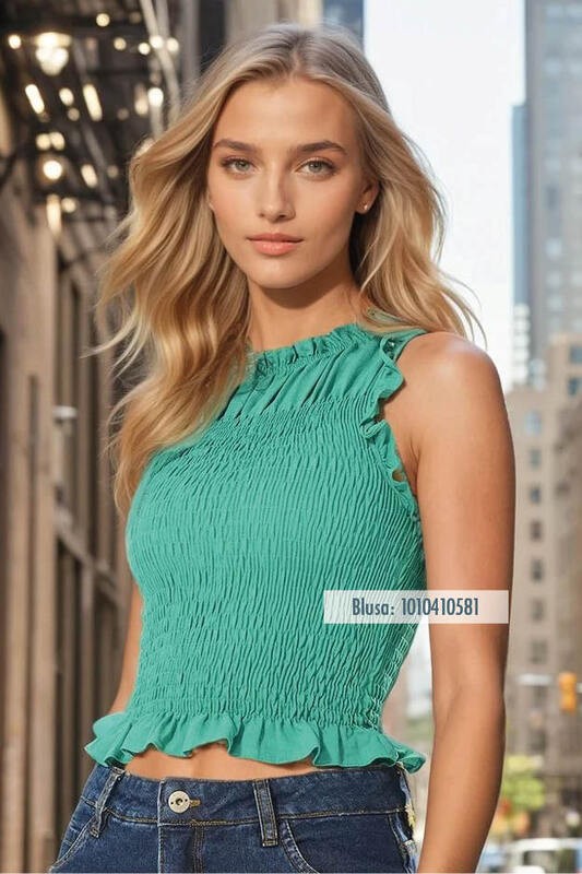 Blusa Cropped Liso De Lastex
