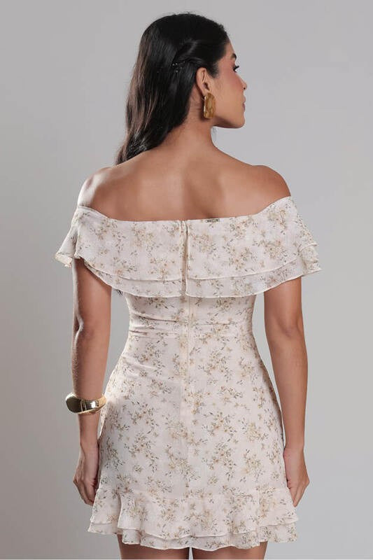 Vestido Curto Ombro A Ombro