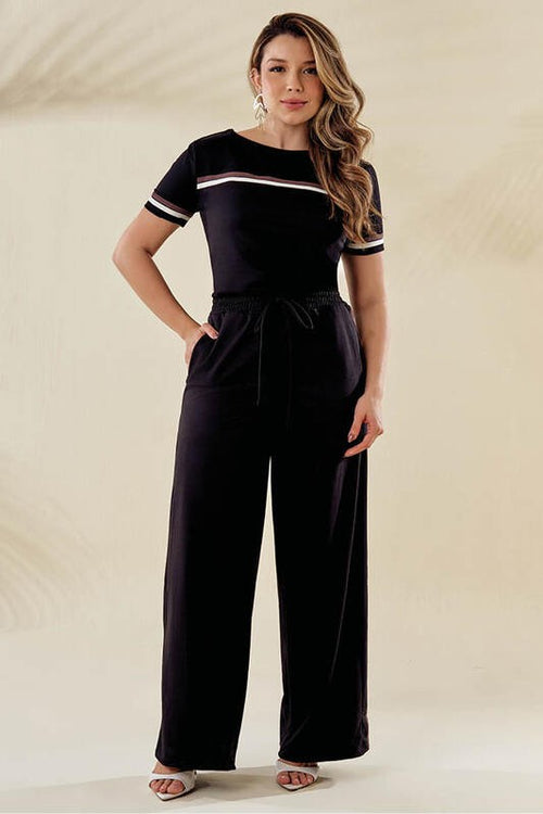 Carregar imagem 1 na visualização da galeria. Conjunto Calca E Blusa Em Moletinho Bloco De Cor