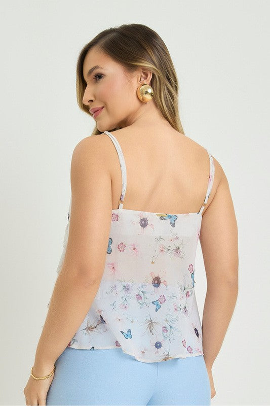 Blusa Regata Com Babados