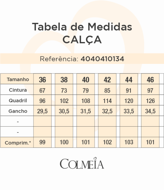 Calca Calca Com Cos E Barra Virada