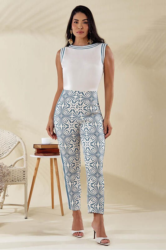 Conjunto De Blusa E Calca Alfaiataria