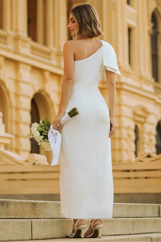 Vestido Noiva Assimetrico