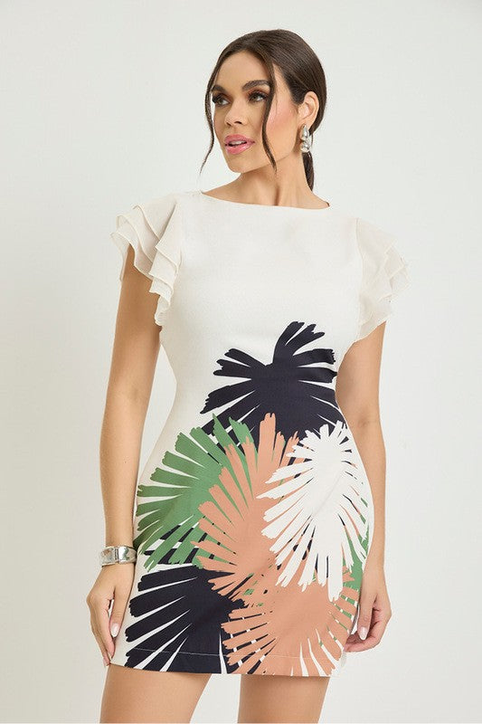 Vestido Tubinho Com Babado