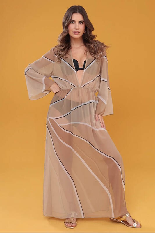 Vestido Saida De Praia  Longo