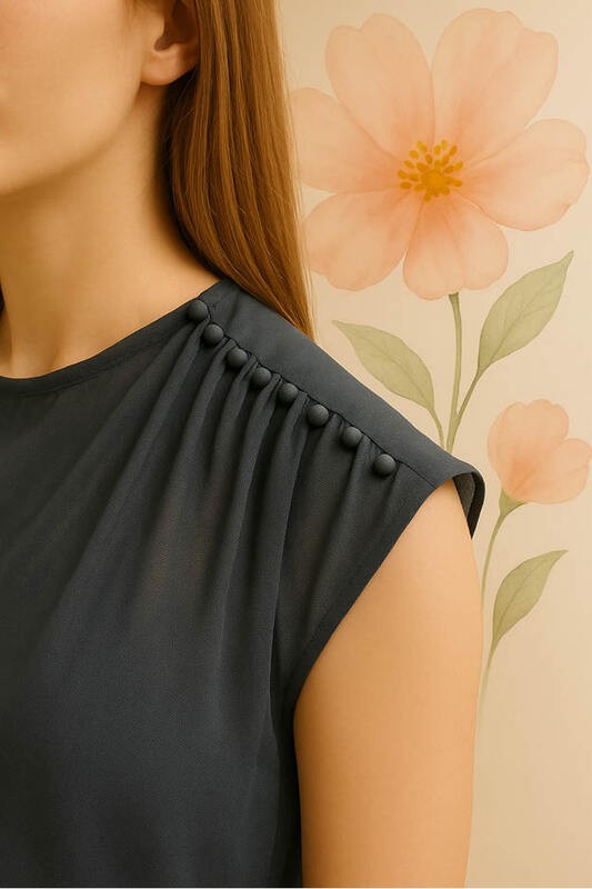 Blusa Cavada Com Drapeado Localizado
