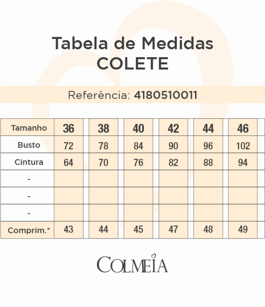 Outwear Colete Frente Unica Bolso Verdugo