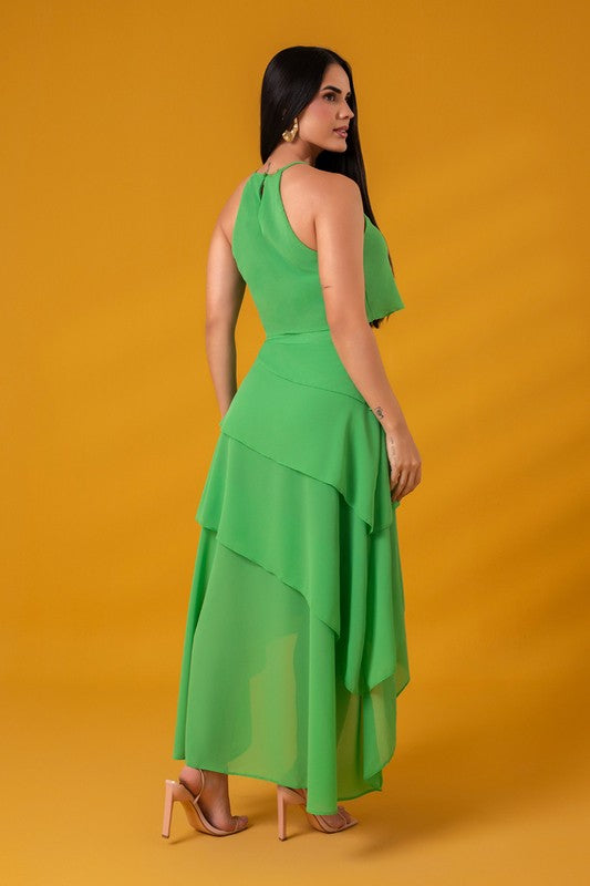 Conjunto Blusa Com Saia De Babados