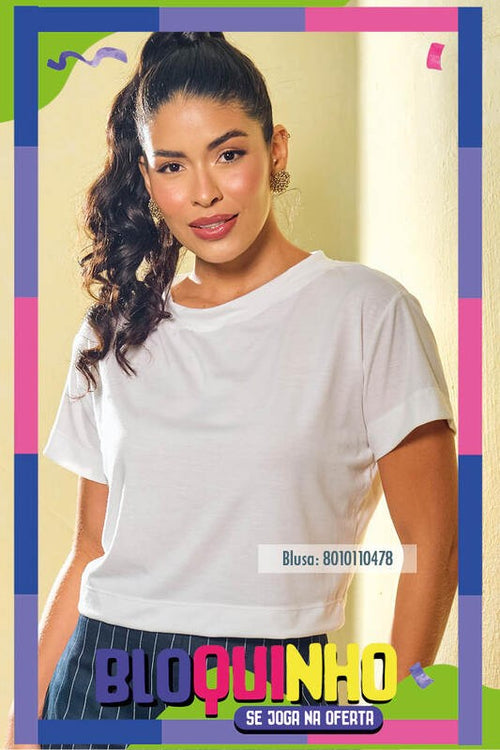 Carregar imagem 1 na visualização da galeria. Blusa Baby Ampla  Quadrada