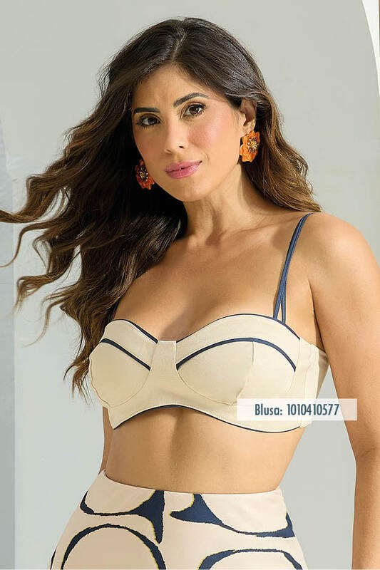 Blusa Top Com Bloco De Cor