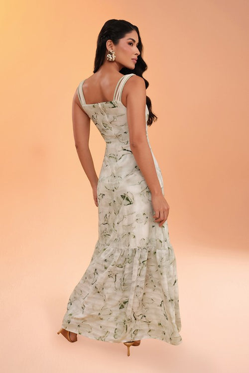 Carregar imagem 1 na visualização da galeria. Vestido Longo Com Alcas Diferenciadas