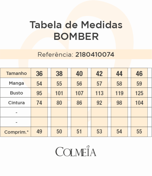 Outwear Bomber Manga Longa Com Punhos