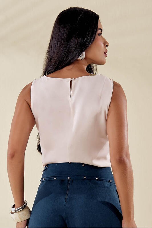Blusa Cavada Bicolor