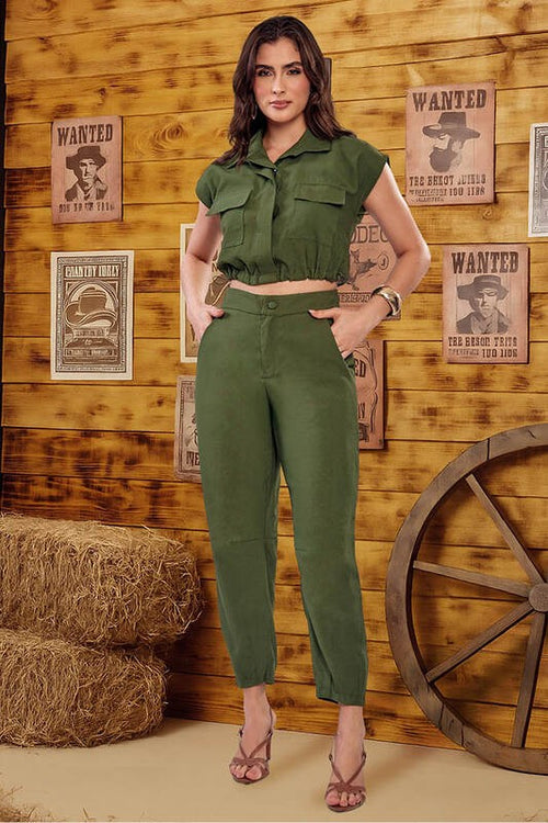 Carregar imagem 1 na visualização da galeria. Conjunto De  Blusa E Calca Barril