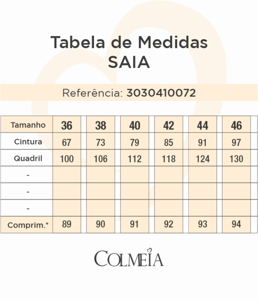 Saia Midi Com Cos Pespontado