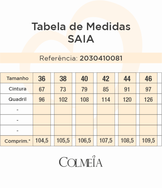 Saia Longa Com Pala Larga Dobraduras