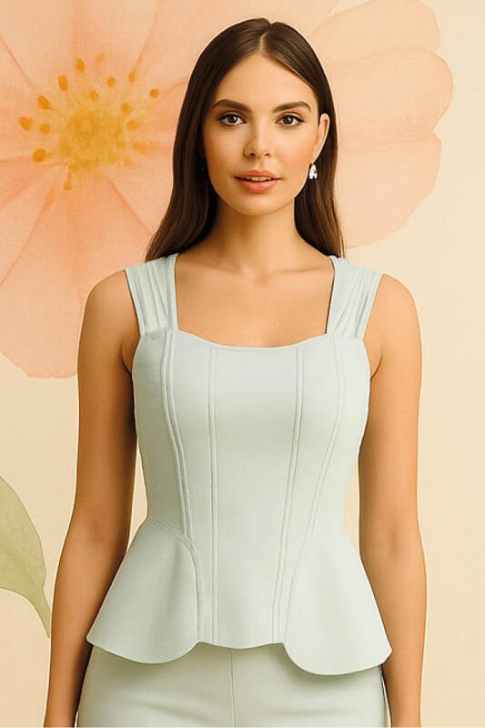 Blusa Basque Estruturada