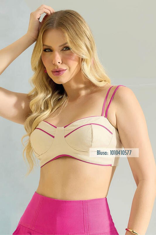 Blusa Top Com Bloco De Cor