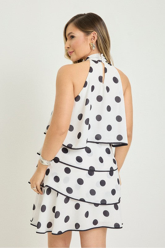 Vestido Plano Curto Em Camadas