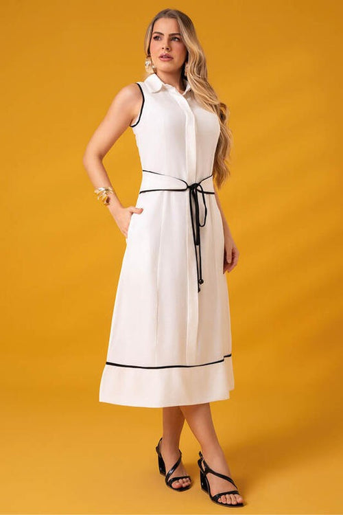 Carregar imagem 1 na visualização da galeria. Vestido Midi Com Vivos