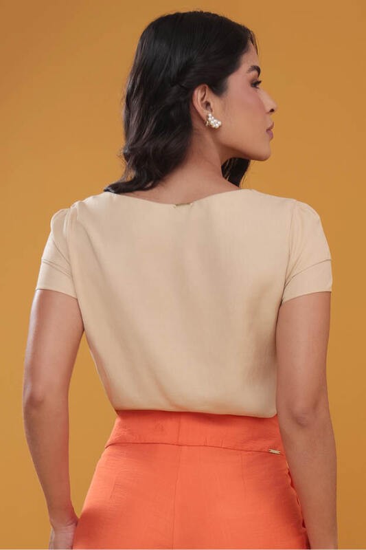 Blusa  Com Mangas Sobrepostas