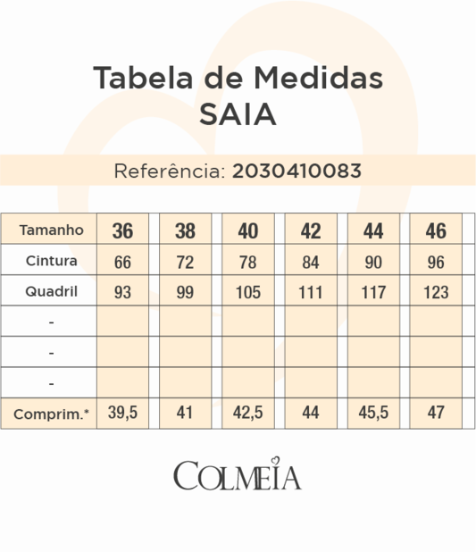 Saia Com Frente Bordada