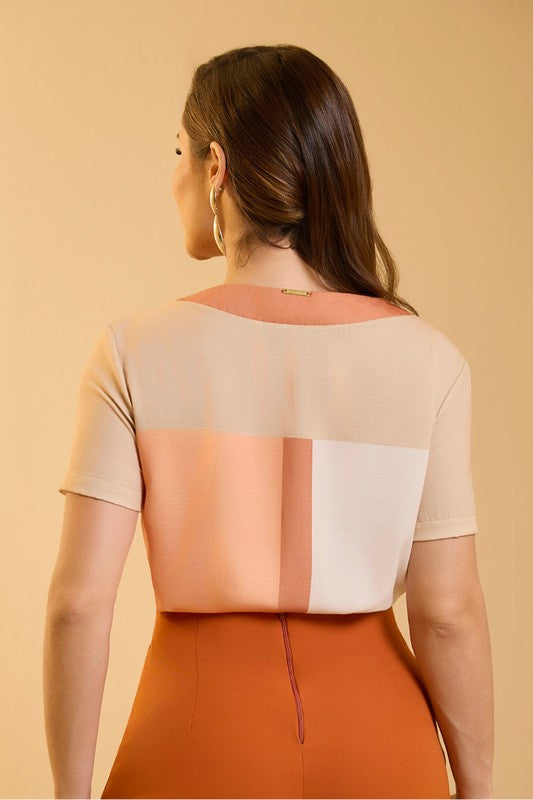 Blusa Color Block