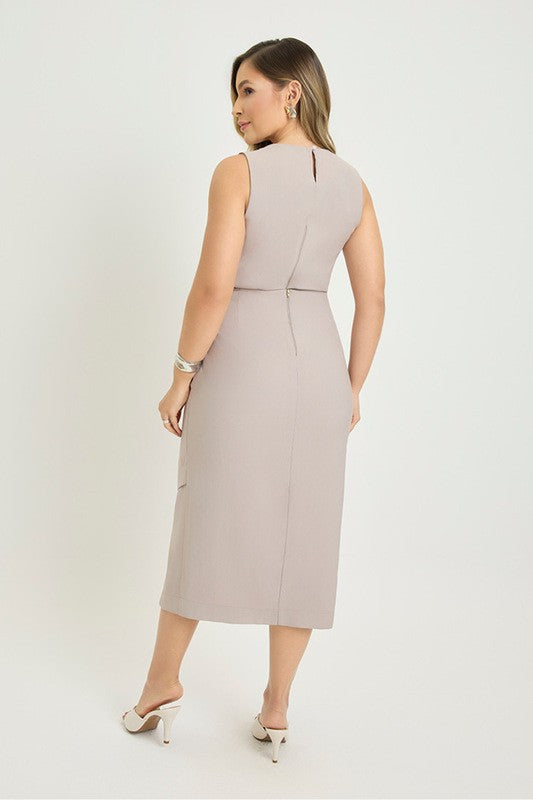 Conjunto De Saia Midi Com Cropped E Pregas