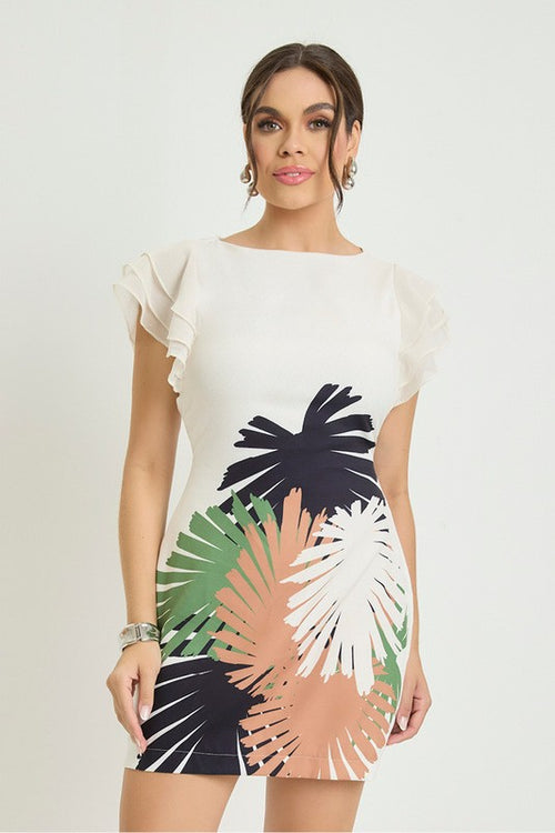 Carregar imagem 1 na visualização da galeria. Vestido Tubinho Com Babado