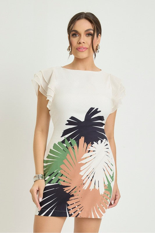 Vestido Tubinho Com Babado