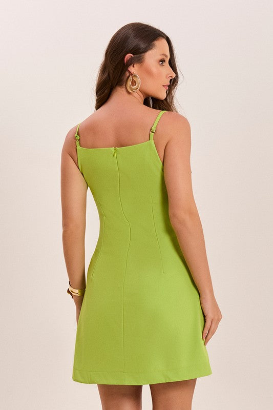 Vestido Curto Com Lacinhos