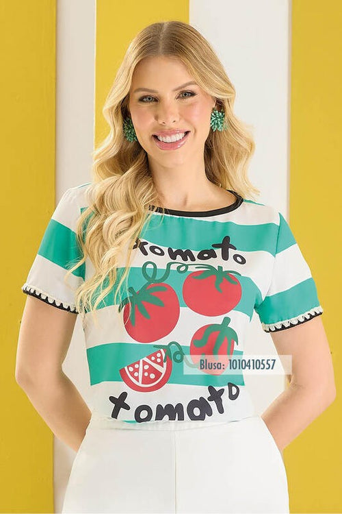 Carregar imagem 1 na visualização da galeria. Blusa Baby Com Detalhe Crochet Manga