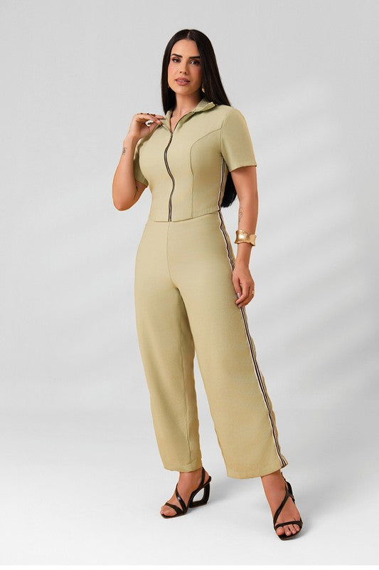 Conjunto Calca Com Blusa De Gola