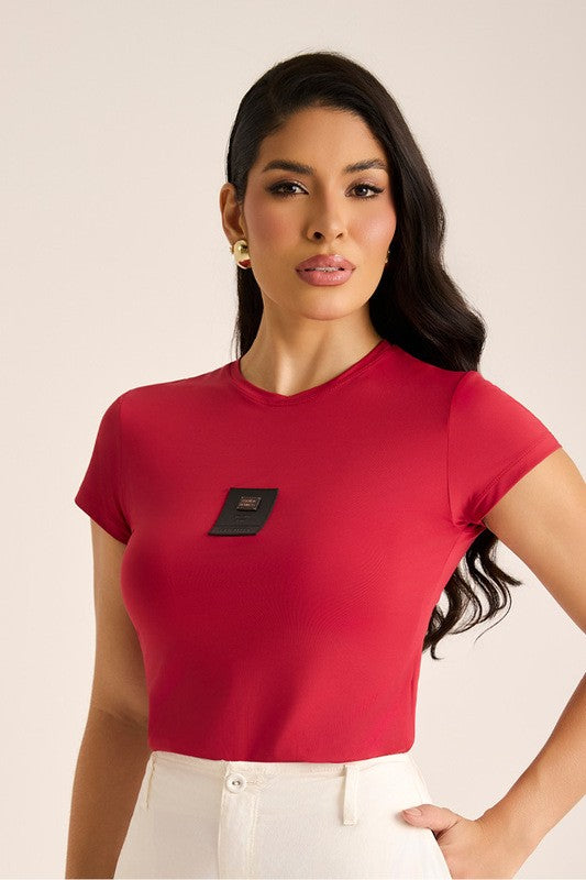Blusa Baby Look Com Dobrao