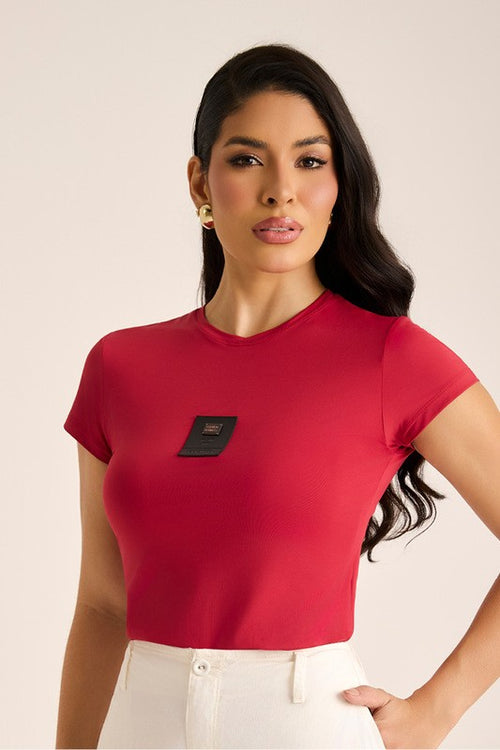 Carregar imagem 1 na visualização da galeria. Blusa Baby Look Com Dobrao