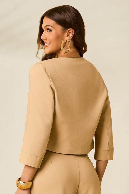 Carregar imagem 1 na visualização da galeria. Outwear Blazer E Blusa Com Abotoamento Frontal
