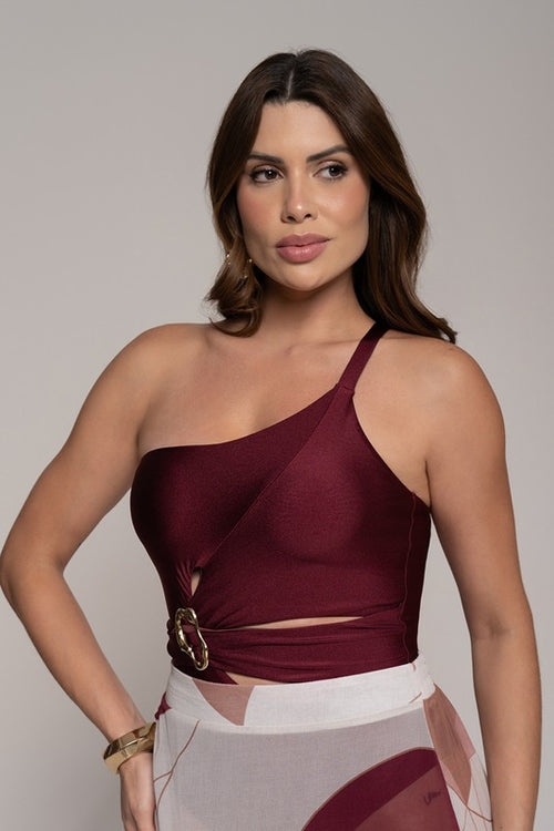 Carregar imagem 1 na visualização da galeria. Beachwear Maio Ombro So Com Fivela