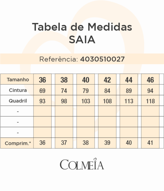 Saia Curta Barra Diferenciada