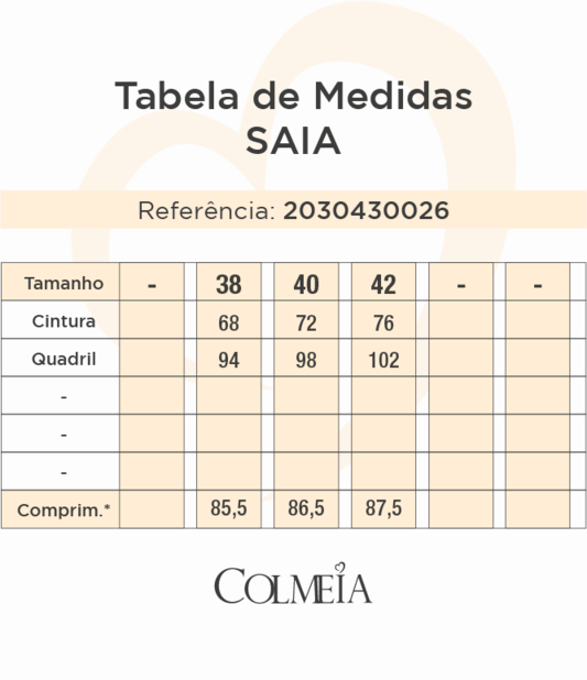 Saia Com Fenda