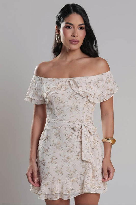 Vestido Curto Ombro A Ombro